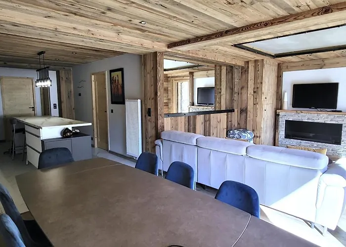 公寓 L'Estive En Vanoise, Gite Tout Confort 6-10 Pers, Coeur De Station, Terrasse Panoramique 拉普拉涅